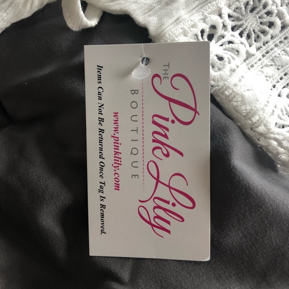 White Romper - Pink Lily “Where My Heart Is” NWT - Picture 5 of 5